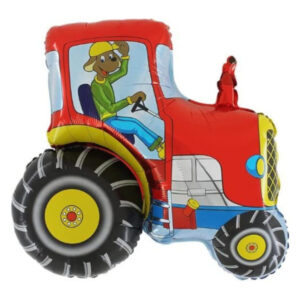 🟠 trattore rosso con personaggio – mini shape