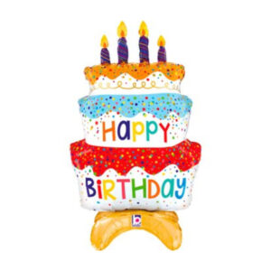 🔵 torta happy birthday air walker mini