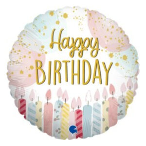 🟠 round happy birthday candele – mini shape