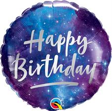 ⚪ round happy birthday spazio