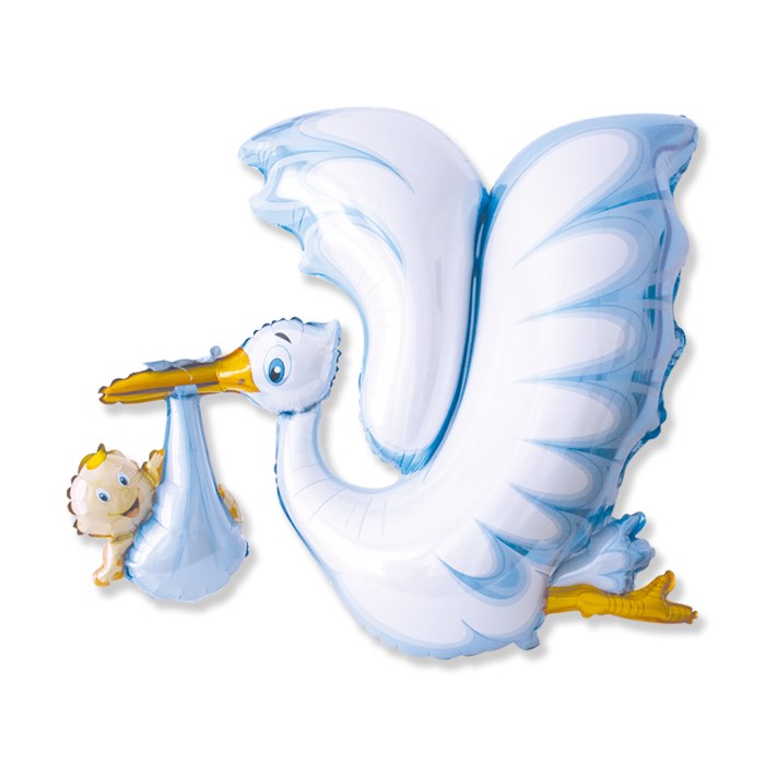 ⚫ cicogna azzurra con bambino