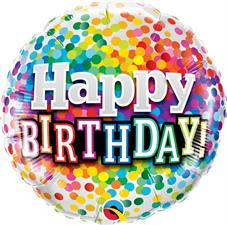 ⚪ round happy birthday coriandoli