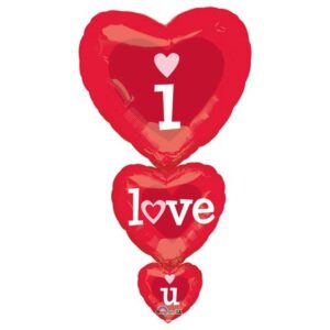 🔵 cuori con scritta I love you