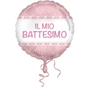 ⚪ battesimo ciambella rosa