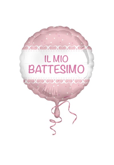 ⚪ battesimo ciambella rosa