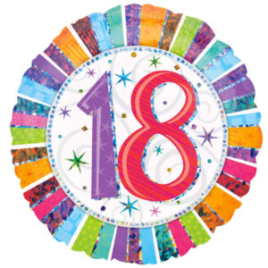 ⚪ round happy birthday 18