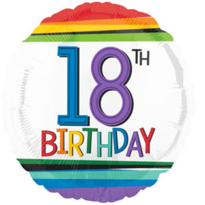 ⚪ round happy birthday 18