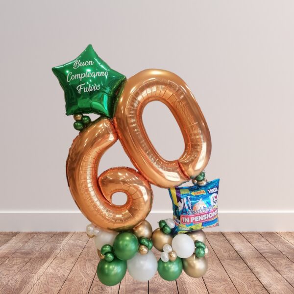 Composizione da terra pensione e compleanno