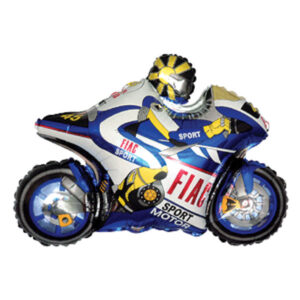 🟠 motociclista blu - mini shape