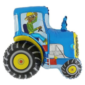 🟢 trattore blu con personaggio