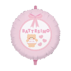 ⚪ battesimo ciambella rosa