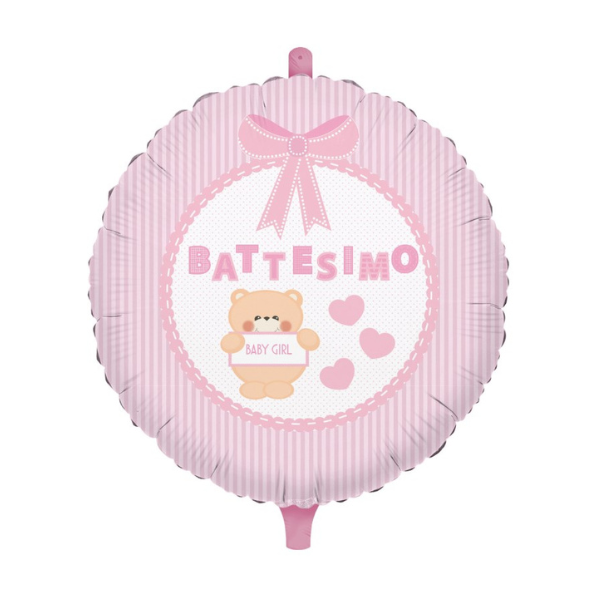 ⚪ battesimo ciambella rosa