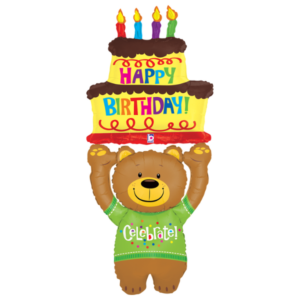 ⚫ orso con torta happy birthday