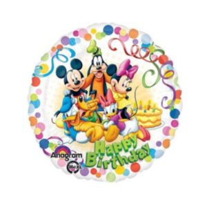 ⚪ round happy birthday disney