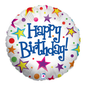 ⚪ round happy birthday stelle
