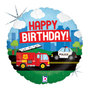 ⚪ round happy birthday veicoli