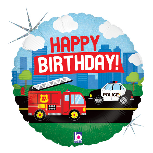 ⚪ round happy birthday veicoli