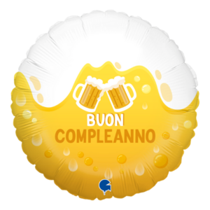 ⚪ round buon compleanno birra