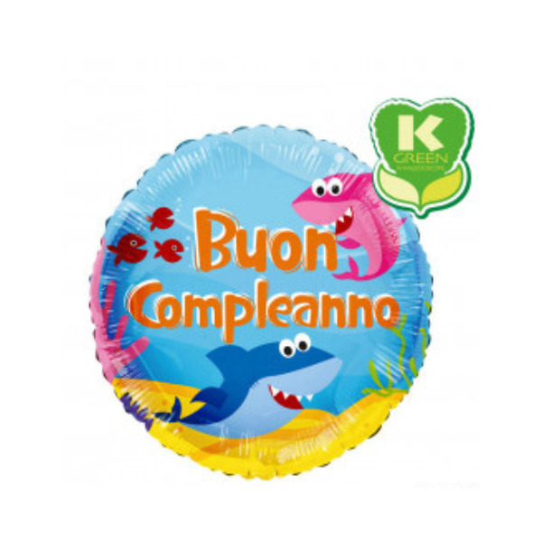 ⚪ round buon compleanno squali