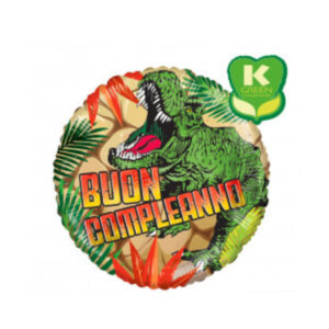 ⚪ round buon compleanno dinosauri