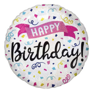 ⚪ round happy birthday coriandoli