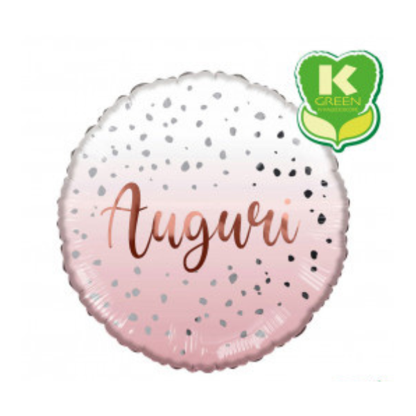 ⚪ round auguri coriandoli rosa