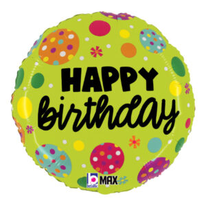 ⚪ round happy birthday pois