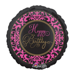 ⚪ round happy birthday nero fuxia