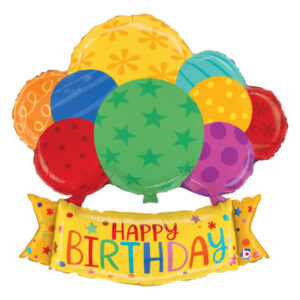 🟡 happy birthday palloncini