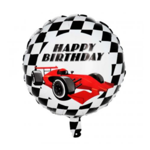 ⚪ round happy birthday macchina da corsa