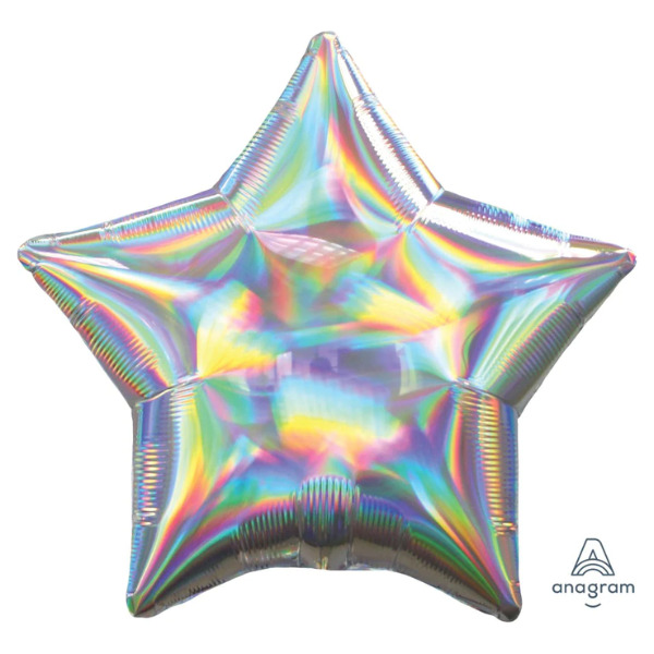 ⚪ stella argento iridescente