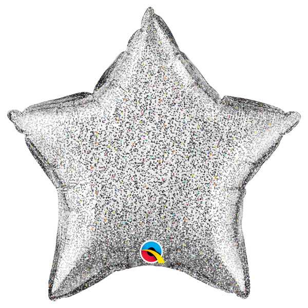 ⚪ stella argento glitterata