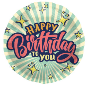 ⚪ round happy birthday to you