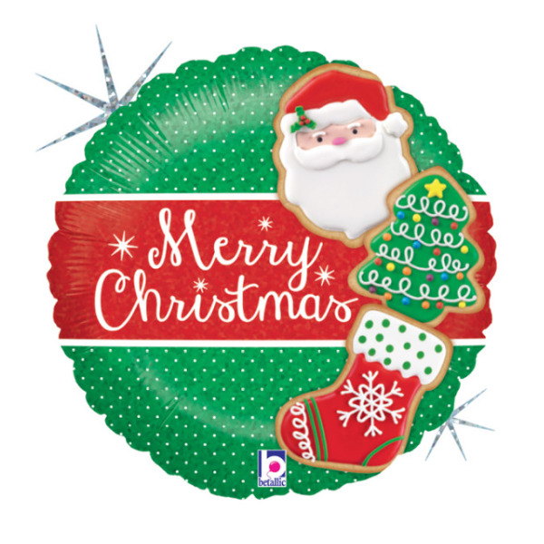 ⚪ round merry christmas biscotti