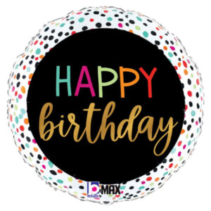 ⚪ round happy birthday coriandoli