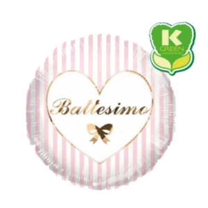 ⚪ battesimo round rosa