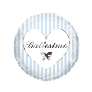 ⚪ battesimo round azzurro