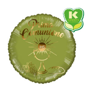 ⚪ round prima comunione verde