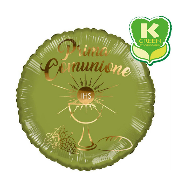 ⚪ round prima comunione verde