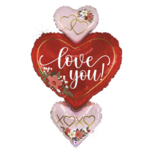 🔵 cuori con scritta love you