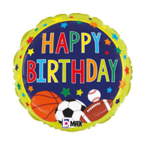 ⚪ round happy birthday sport