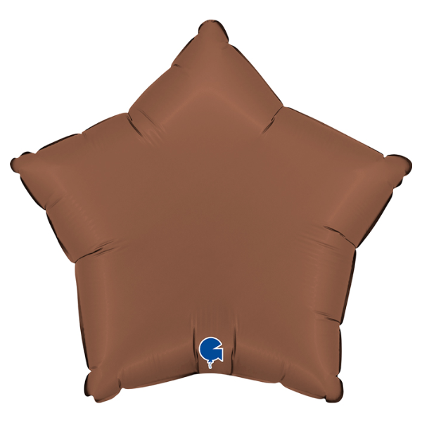 ⚪ stella cioccolato marrone satinata