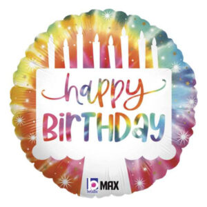 🟠 round happy birthday candele - mini shape
