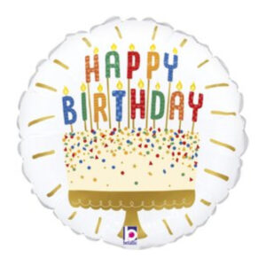 🟠 round happy birthday torta - mini shape