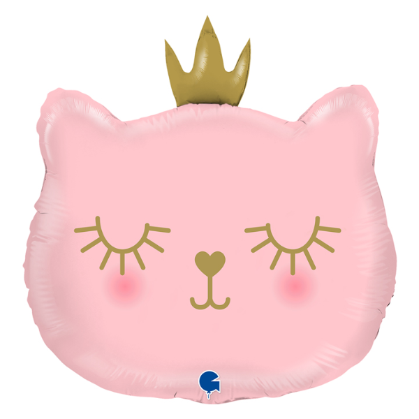 🟠 gattino rosa con corona - mini shape