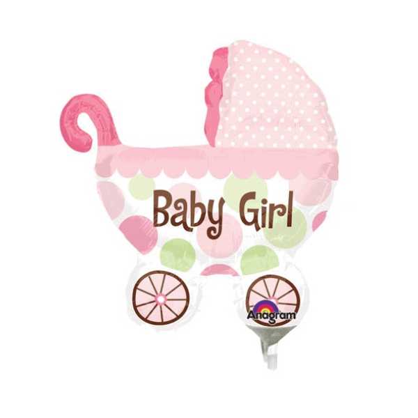 🟠 carrozzina baby girl rosa - mini shape