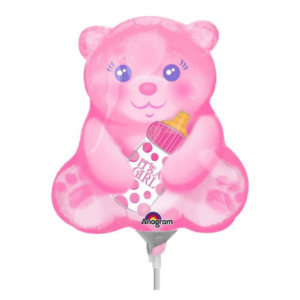 🟠 orsetto rosa con biberon - mini shape