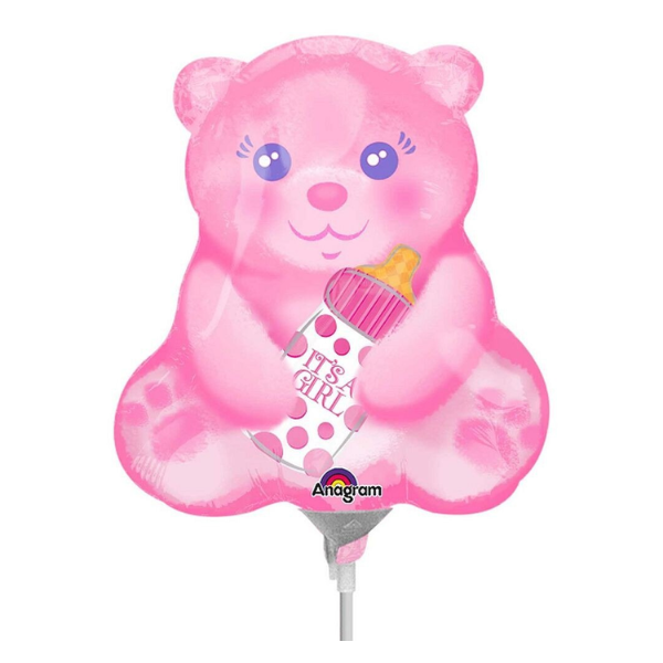 🟠 orsetto rosa con biberon - mini shape