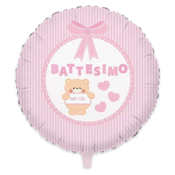 🟠 round battesimo rosa - mini shape