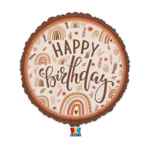 ⚪ round happy birthday arcobaleno